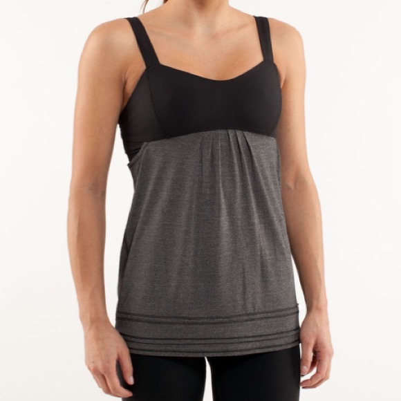 Lululemon Run: Back On Track Tank Heathered Black - Picture 1 of 16
